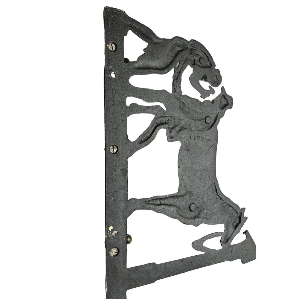 Vintage Cast Iron Wall mounted coat‎ rack horse blacksmith